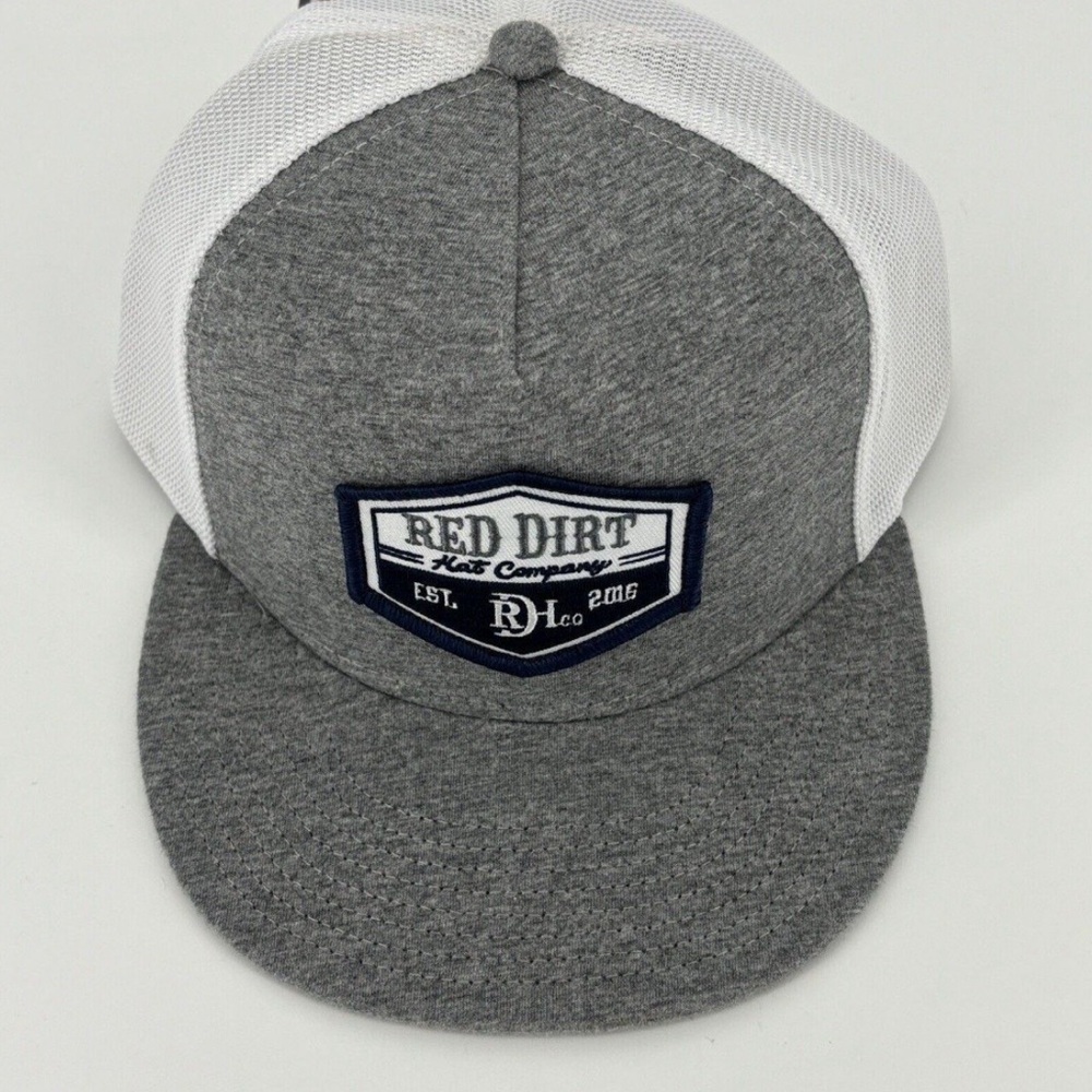 NWT Red Dirt Hat Co Big City White & Heather Gray 5 Panel Trucker Hat